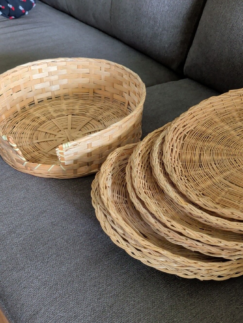 Handwoven Rattan Storage Basket - Natural - Picture 4 of 5